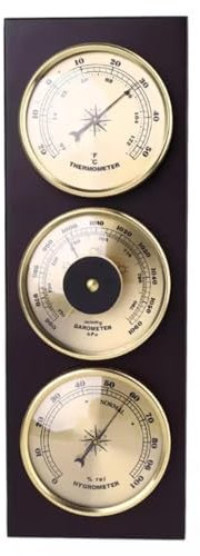 Barometer, Außenbarometer, Barometer, Thermometer, Hygrometer, 3-in-1, analoge Wetterstation für drinnen und draußen, Barometer für die Hauswand, für Hauswand, Fischerboot, Büro-Wanddekoration