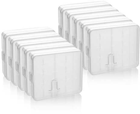 Vkyipg 10pcs 4 Slots 18650 Battery Case Battery Protecte Container for 4 Slots 18650 Battery