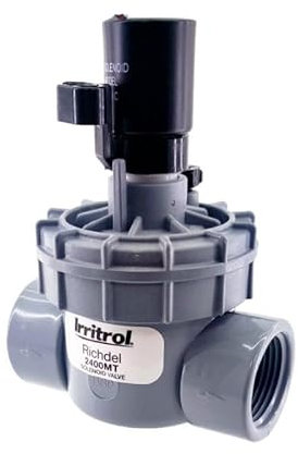 Suinga - Electrovalvula riego Irritrol 2400MT. 1 9V 32mm para programadores de riego electricos, gris