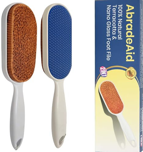 Double Sided - 100% Natural Terracotta and Nano Glass Foot File