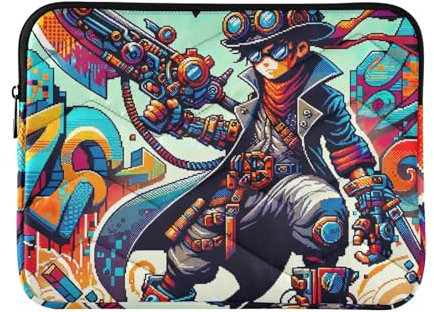 Mallette pour ordinateur portable - Housse de transport - Art urbain - Avec héros - Étanche