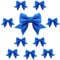 TOPWAYS 10PCS Christmas Bow Decorations, Navy Blue Bows for Christmas Tree, Sequin Bow Ties, Xmas Decorative Bows Ornaments for Home Christmas Party 6.7in (Navy Blue)