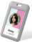 Uniclife Porta Badge ID Scorrevole Custodia Verticale in Plastica Rigida con Finestra Trasparente Portabadge Grigia per Ufficio e Scuola Carte d'Identità Carte di Credito Patenti e Pass, 1 Pezzo
