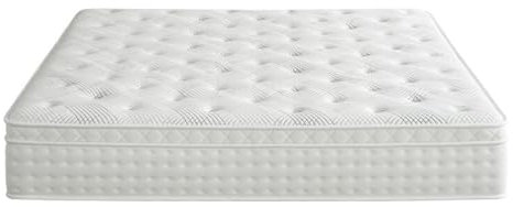 Plush Comfort Memory-Foam-Hybrid-Matratze für Queen-Size-Betten mit kostenloser Taschenfederkernmatratze, 27 cm dick, 200 x 220 cm