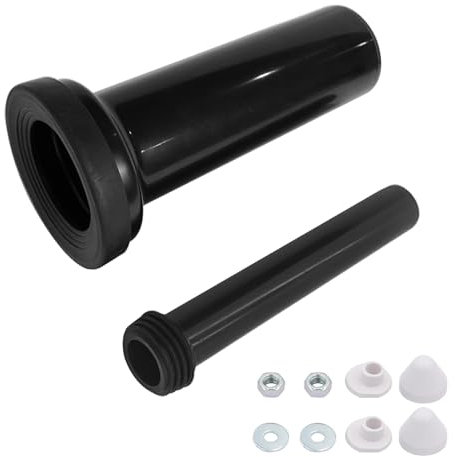 Kit de raccordement pour WC mural 300 mm - Joint d'écoulement - Tuyau de chasse avec capuchons (tuyau de chasse + tuyau d'évacuation + capuchons, 300 mm)