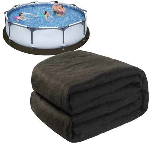 Belmeri Poolunterlage Rund 366 cm – Vorgeschnittene Bodenplane für Aufstellpools & Whirlpools, Nahtlos, Robust, Einfach zu Verlegen, Ideal für Outdoor, verlängert die Lebensdauer der Auskleidung