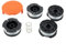 HpLive Lot de 4 bobines de rechange pour coupe-bordure Black Decker AF100 GL280 GL301 GL425 GL430 avec capuchon et ressort