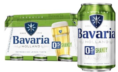 Bavaria Shandy Beer with Lemonade, 0.5% ABV, 24 x 330ml Cans