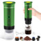 Niaetuto Cafetière Portable 3 en 1,Rechargeable Cafetière Portable de Voyage,12V Expresso Machine a Cafe pour Capsule,Café Moulu,pour Camping,Voyage,Bureau,Voiture,Maison (Vert)
