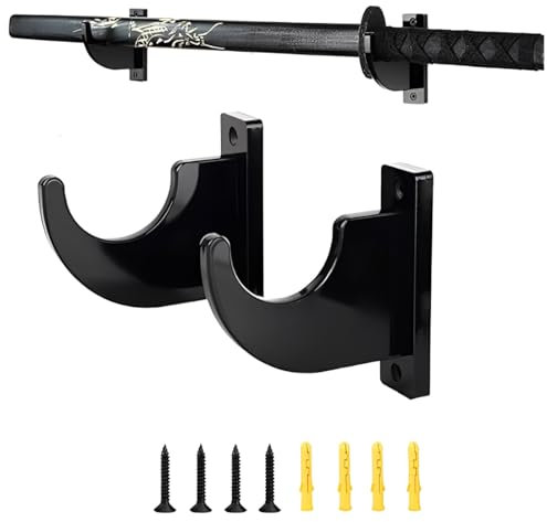 IKOPFLN Porta katana da Muro,porta katana,Porta Spada,Espositore Orizzontale per Montaggio a Parete con Spada Laser per Qualsiasi Coltello con Spada Laser,Spada per Arti Marziali