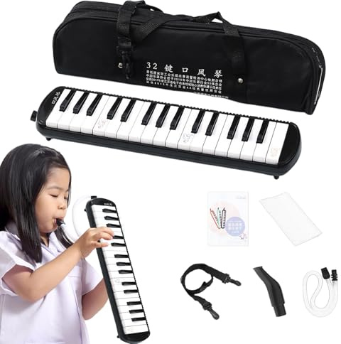 Melodica Instrument for Kids - 32 Key Blow Keyboard, piano à air musical, design de style Harmonium, jouet de piano portable, outil d'apprentissage durable | Instrument d'éducation de la musique
