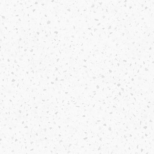 Bushboard Premium Sleek White Quartz Square Edge Laminate Kitchen Splashback 3000 x 600 x 8mm, Quartz Effect Panel, Easy Clean Wall Protection for Kitchens