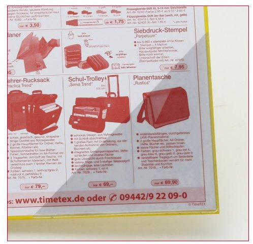 TimeTex Dreieck-Einstecktasche - 4 Stück - selbstklebend - 10743
