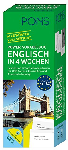 PONS Power-Vokabelbox Englisch in 4 Wochen - Schnell und einfach Vokabeln lernen mit 800 Karten inklusive App und Aussprachetraining