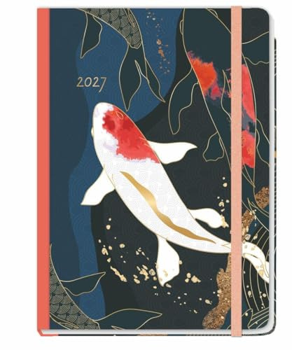 Design Diary Japan 2027: Eleganter Buchkalender, japanisch inspiriert. Stylische Organisationshilfe für zuhause und unterwegs. Format 15,2 x 21,5 cm