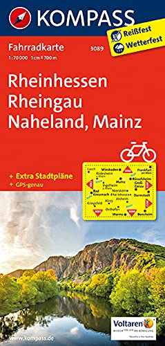 KOMPASS Fahrradkarte Rheinhessen, Rheingau, Naheland, Mainz: Fahrradkarte. GPS-genau. 1:70000 (KOMPASS-Fahrradkarten Deutschland, Band 3089)