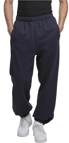 Urban Classics Herren Trainingshose Sweatpants, Jogginghose für Männer, Straight Leg, Reißverschlüsse an den Beinabschlüssen, XXL, Navy