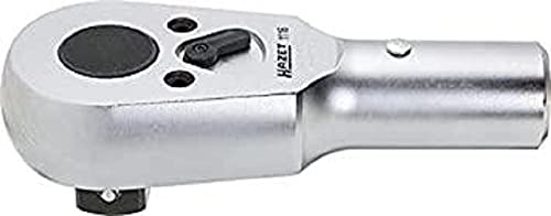 HAZET Umschalt-Knarrenkopf 1116, 1 Zoll (25 mm) Vierkant, Chrom-Vanadium | Abtrieb 1 Zoll (25 mm) Vierkant massiv, Chrom-Vanadium, verchromt, DIN 3122, ISO 3315, Länge 195 mm, 2510 g