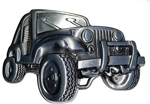 Piratenladen Jeep - Buckle in mattem Silber, TOP - Gürtelschnalle