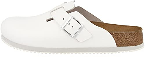Birkenstock Boston Super Grip aus Naturleder - Herren und Damen Clogs Berufsschuh - Rutschhemmende Gummi-Eva-Sohle nach EN ISO 20347 - Anatomisch geformtes Kork-Latex-Fußbett