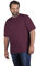 Premium T-Shirt Plus Size Herren, Burgund, 4XL
