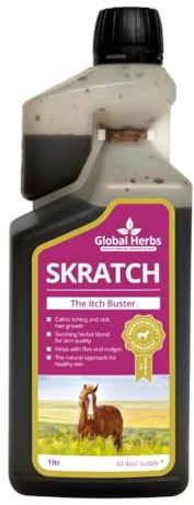 Global Herbs Skratch Liquid Equine Itch Relief & Skin Support 1 Litre