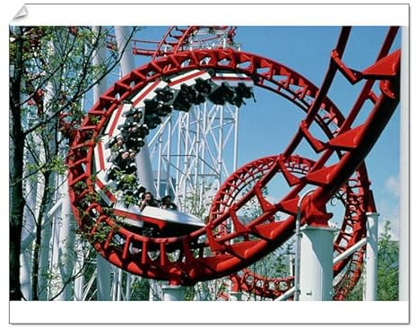 Media Storehouse Corkscrew Coil on a Rollercoaster Ride Print - Print 10x8 (25x20cm) (6451569)