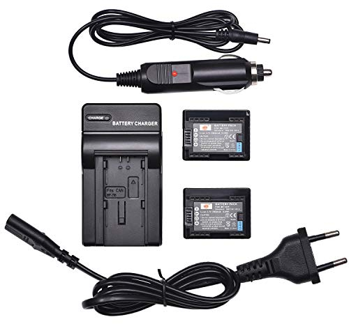 DSTE 2-Pacco BP-727 Batteria + DC131E Caricabatteria Compatibile per Canon BP727 BP727F VIXIA HF M50 M52 M56 M60 M500 M506 R30 R32 R36 R40 R42 R50 R52 R56 R300 R306 R308 R400 R500 R506