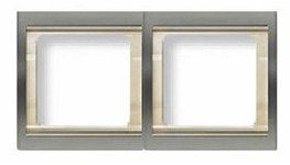 Niessen olas - Marco 2 elemento horizontal serie olas acero perla