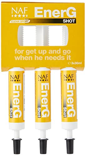 NAF EnerG Shot Syringes 3 x 30ml – Fast-Acting Iron & B Vitamin Boost for Horses – Supports Stamina, Recovery & Performance – Oral Paste Supplement