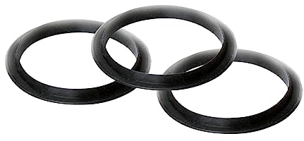 Set de 3 juntas de sellado universales, junta de repuesto, retén, junta de goma Ø 31/37 mm para tapones metálicos de juegos de desagüe a presión de lavabos