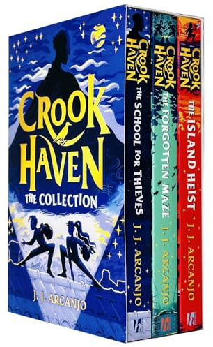 Crookhaven the Collection 3 Books Set By J J Arcanjo(The Island Heist, The School for Thieves & The Forgotten Maze)