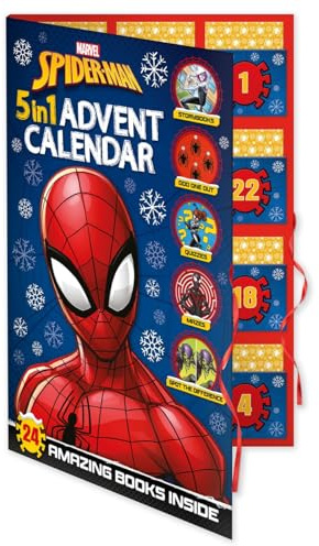 Marvel Spider-Man: 5-in-1 Advent Calendar (Countdown to Christmas with stories, activities and quizzes!)