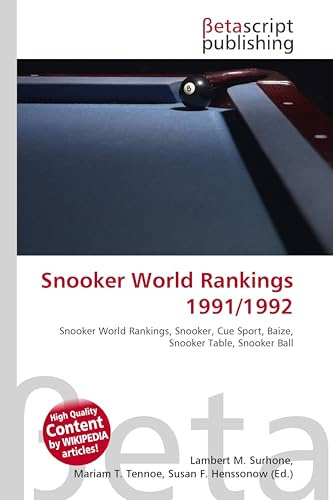 Snooker World Rankings 1991/1992: Snooker World Rankings, Snooker, Cue Sport, Baize, Snooker Table, Snooker Ball