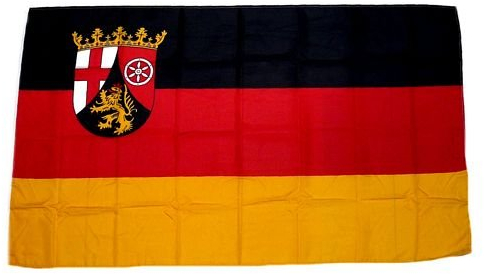 Fahne Stockflagge Rheinland-Pfalz NEU 30 x 45cm Flagge