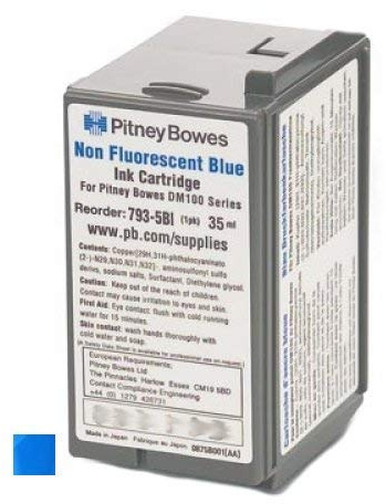 Original Pitney Bowes DM100i -DM220i BLUE Ink Dm100