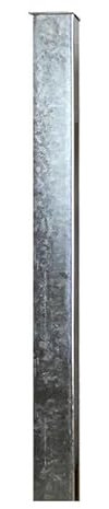 BAUER - Zaun- Torpfosten VZ, zum Einbetonieren, 80x80x3mm, L = 1000mm