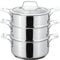 Stellar 24cm 3 Tier Steamer Set, Stainless Steel, Silver
