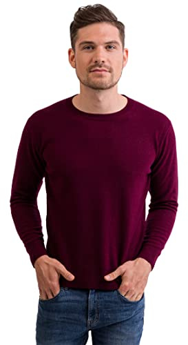 100% Kaschmir Herren Pullover | Sweater Rundhalsausschnitt 2-fädig