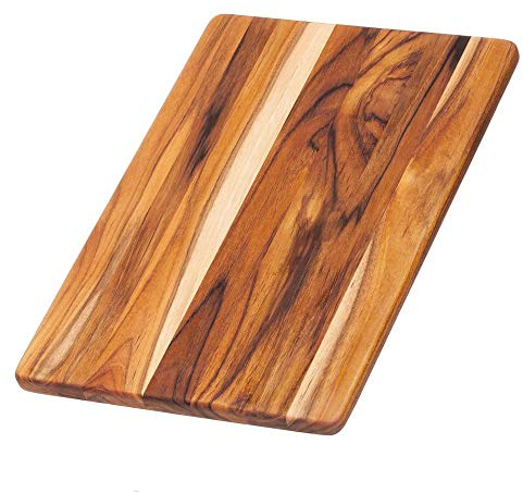 Teakhaus Essential Teakholz Schneidebrett M | 35 x 24 x 1,4 cm | FSC zertifiziertes, hochwertiges Holzschneidebrett gross im minimalistischen Design | Holzbrett Küche für saubere, Schnitte