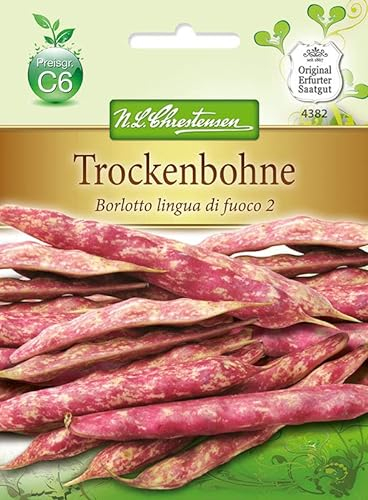 N.L.Chrestensen 4382, Trockenkochbohne Borlotto Lingua di Froco, Rot