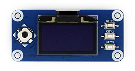 Waveshare 1.3inch OLED Display Hat 128x64 Pixels with Embedded Controller Communicating Via SPI or I2C Interface Supports Raspberry Pi Series Boards and Jetson Nano
