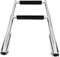 Geloo CT-CARID Boat Ladder Tube Sport 2-Step, Marine Stainless Steel Telescoping, Non-Slip Rubber, Vinyl Tread, Silver