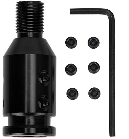 Suuonee Schaltknauf Adapter, Universal-Schaltknauf Adapter für gewinde freie Schalthebel 12x1,25(Black)