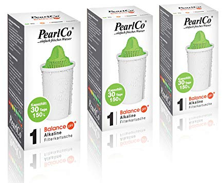 PearlCo - Alkaline classic Pack 3 Filterkartuschen für basisches Wasser - passend zu Brita classic