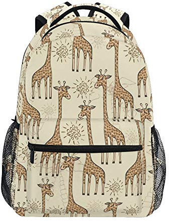 Children's Backpack, Schoolbag Animal Cute Giraffe Large Capacity Students Bookbag Rucksack Knapsack for Boys Girls Adults Teen