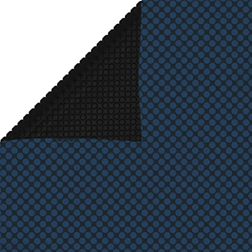 vidaXL Pool Solarplane Treibend Solarfolie Wärmeplane Solarabdeckung Poolabdeckung Poolheizung Abdeckplane Luftpolsterfolie PE 600x300cm Schwarz Blau