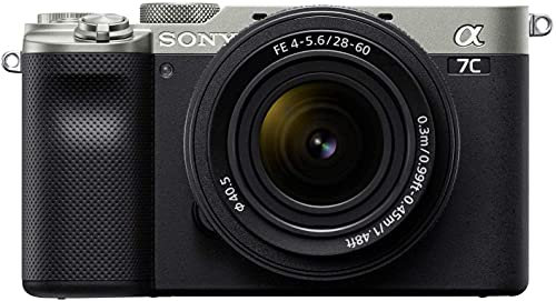 Sony Alpha 7C Full-Frame Mirrorless, Real-time Autofocus Compact Camera 24.2 Megapixel with Sony FE 28-60mm F4-5.6 Interchangeable Zoom Lens Silver (Renewed)