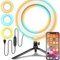Retoo Luce ad Anello LED Ring Light per Selfie Staffa Triangolare 3 Modalità di Illuminazione Trucco SelfieFotografia Selfie Video Live Streaming per Smartphone