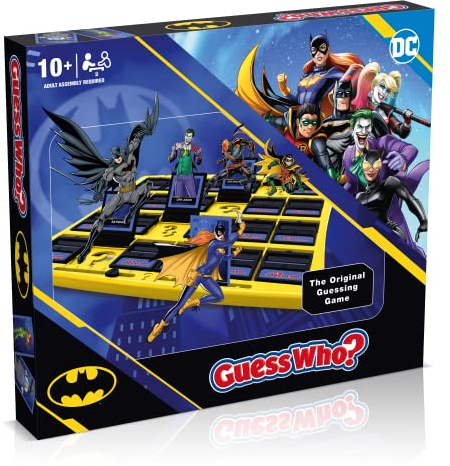 Winning Moves DC Comics Batman Guess Who? Board Game, Play with your favourite Gotham City Characters including Batgirl, Robin, Joker and Harley Quinn, 2 player game for ages 4 plus